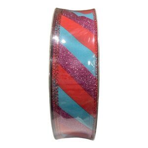 Member's Mark Premium Wired Edge Ribbon, 1.5" Wide x 50 Yards - Stripe